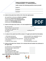 Ficha de Trabajo Autónomo para El Estudiante Nivel/Level: A1 Grados/Grades: 1°A 5° Sesión/Session 50