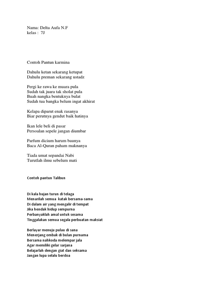 Pantun Delta Docx