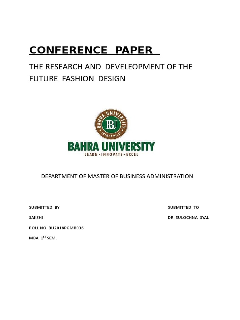 Conference Paper: The Research and Develeopment of The Future Fashion ...