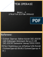 Mata Kuliah Sistem Operasi Materi - 4, Struktur Sistem Operasi