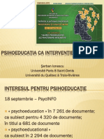 Psihoeducaţia CA Intervenţie Şi Profesie (Iasi, 3-11-2018)