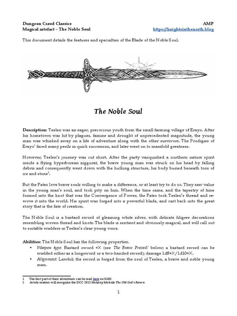 Sword The Noble Soul