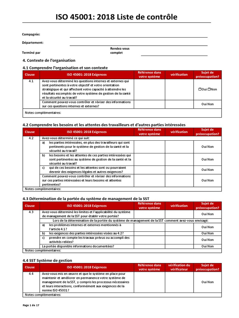 Iso 9001 Version 2015 Risques Et Opportunites Exemple Xls