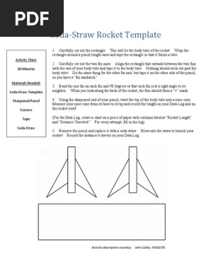 Soda-Straw Rocket Template
