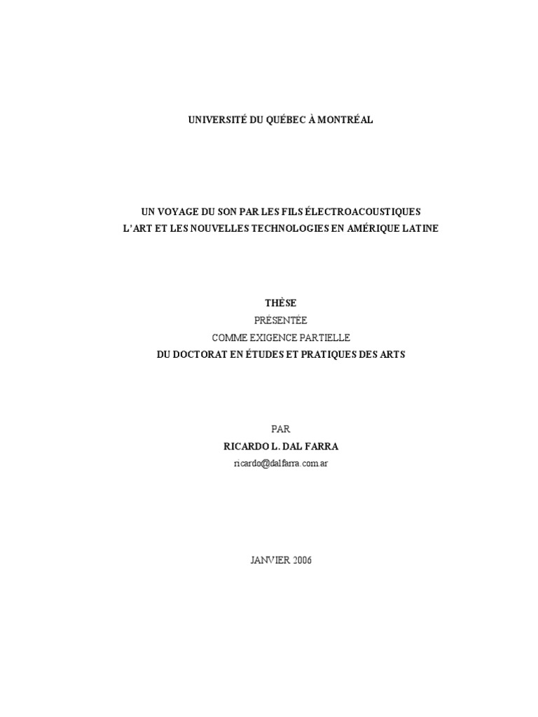 Un Voyage Du Son Par Les Fils Electroaco Pdf Reproduction Et Enregistrement De Son Amerique Latine