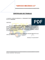 Certificado de Trabajo JC