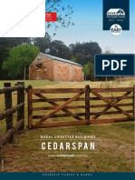 Cedarspan Cabin Barn Pricelist 2018