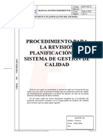 024 Procedimiento Revision Planificacion Sistema Gestion Calidad