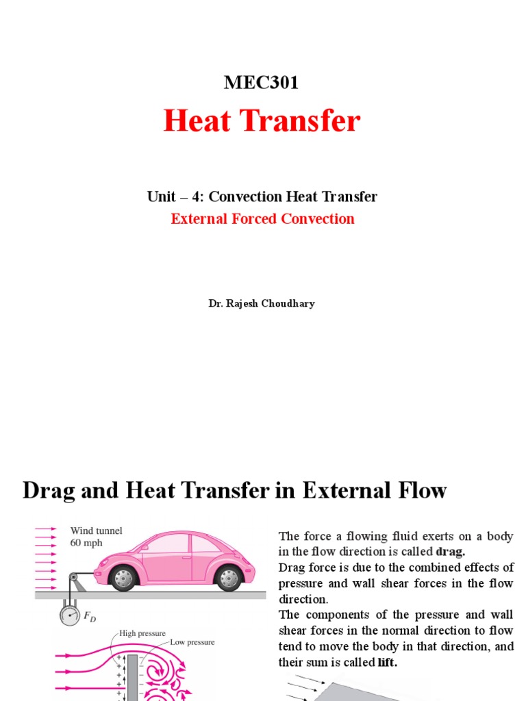 Convection Heat Transfer - External Forced Convection | PDF | Drag ...