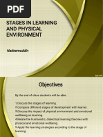 Stages in Learning & Physical Environment 2019