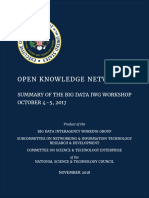 Open Knowledge Network: Summary of The Big Data IWG Workshop
