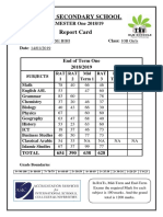 10 B Girls Reports Cards