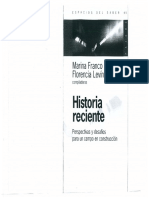 Florencia Levin y Marina Franco - Historia Reciente