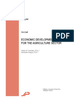 Economic Development Plan for the Agriculture Sector