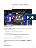 State Championship Texas HS Football Coverage PDF