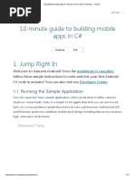 10 Minute Guide To Building Mobile Apps in C#: 1.1. Running The Sample Application