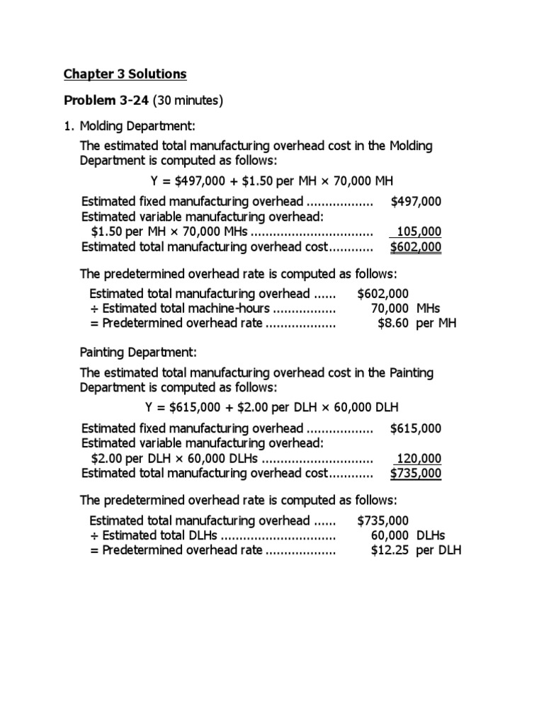 Manufacturing Overhead Cost Analysis | PDF | Cost Of Goods Sold | Inventory