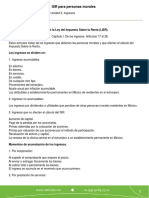 Clasificación de Los Ingresos en La Ley Del Impuesto Sobre La Renta (LISR) UTEL PDF