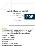 Amity Business School: MBA, Semester - 3 Management of Software Projects Session 11 & 12 Teena Bagga