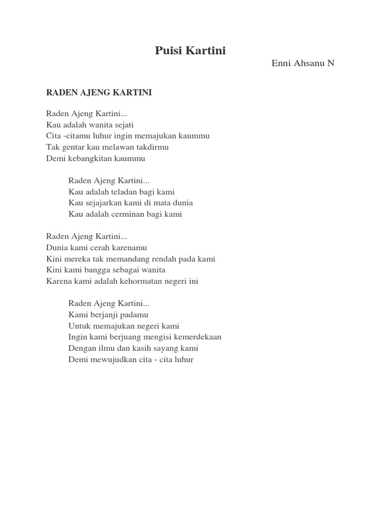 Puisi Kartini