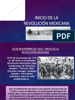 Inicio de La Revolución Mexicana