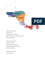 Datos de Costa Rica, El Salvador, Guatemala, Honduras, Nicaragua, Panamá y Belice