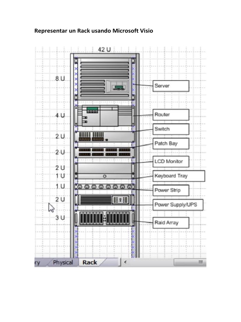 Representar Un Rack Usando Microsoft Visio 01 | PDF