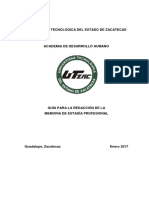 Guía para Redactar Memoria de Estadía de Ingeniería 17