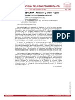 Fusión por absorción de Disuma Supermercados S.L. por Distribución Supermercados S.L