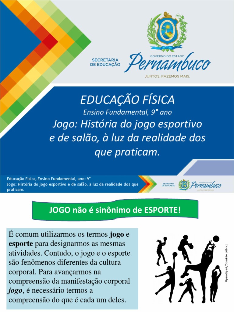 Jogo - História Do Jogo Esportivo e de Salão, À Luz Da Realidade Dos Que  Praticam, PDF, Voleibol