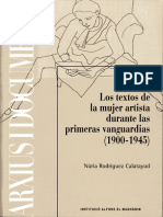 Nuria Rodríguez Calatayud - Archivo y Memoria Femenina. Los Textos de La Mujer Artista Durante Las Primeras Vanguardias (1900 - 1945)