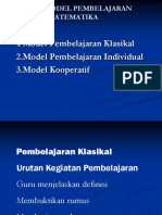 Model Model Pembelajaran