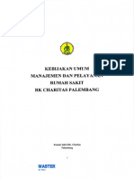 Kebijakan Umum Manajemen Dan Pelayanan Rumah Sakit RK. Charitas PDF
