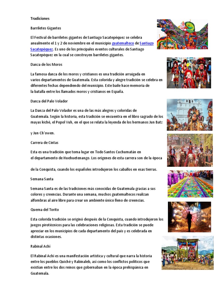 Tradiciones Y Costumbres De Guatemala Docx Cumpleanos Navidad