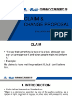 Claim &: Change Proposal