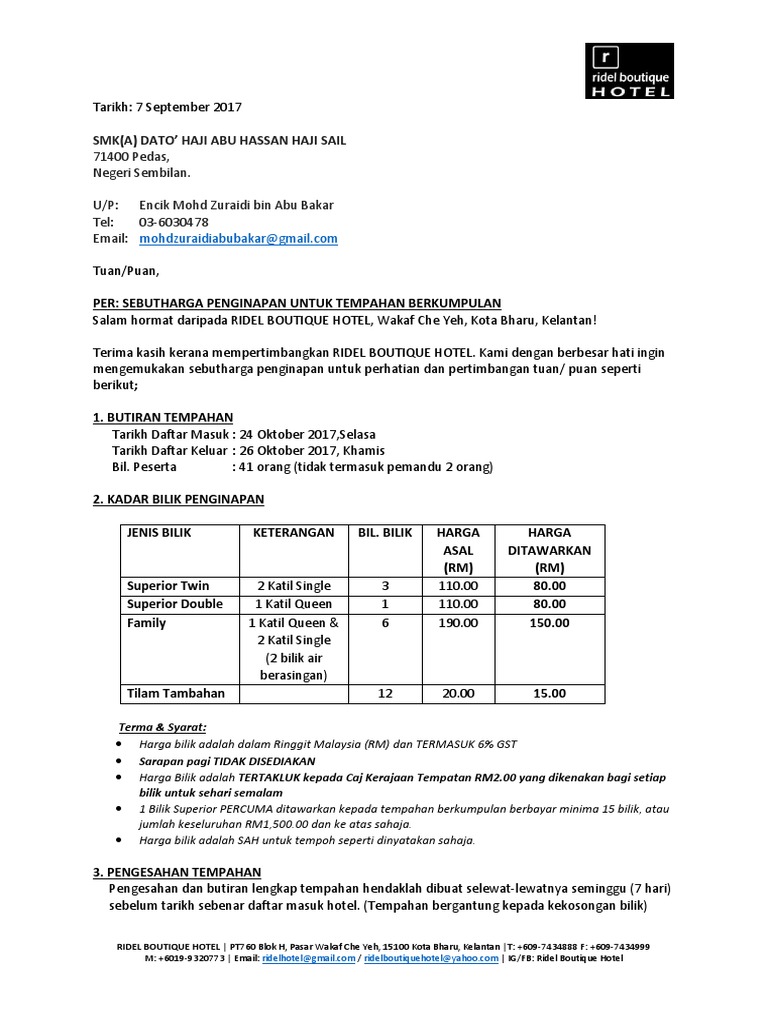 Contoh Surat Mohon Cadangan Nama Peserta