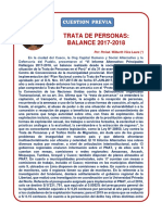 Trata de Personas en El Perú: Balance 2017-2018