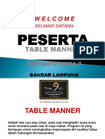 Presentation Table Manner The 7th