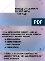 Fundamentals of Criminal Investigation Set One