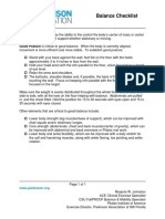 Balance Checklist PDF