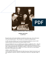 Alekhine, Seated Left Lasker, Center, Observing