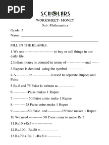 jeHR7q - HMW - 1486899278 - WORKSHEET GRADE 3 MONEY PDF