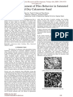 Numerical Assessment of Piles Behavior in Saturated and Dry Calcareous Sand