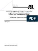 Determination of Volatile Organic Compounds Content Using Novel Ash and Total Solids Analysis For Chemical Agent Resistant Coating Systems