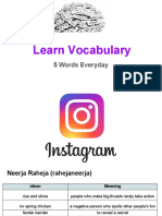 Learn Vocabulary: 5 Words Everyday