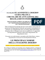 Le Principali Norme Della Stagione 2018-2019