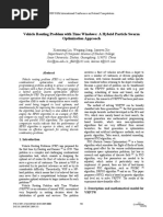 Vehicle Routing Problem With Time Windows A Hybrid Particle Swarm Optimization Approach