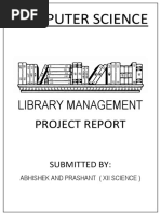 Computer Science: Library Management Project Report