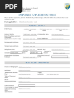 Employee Application Form GEMS