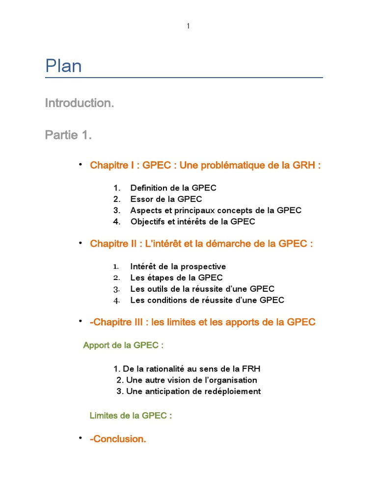 GPEC : Définition et enjeux clés | PDF | Gestion des ressources ...